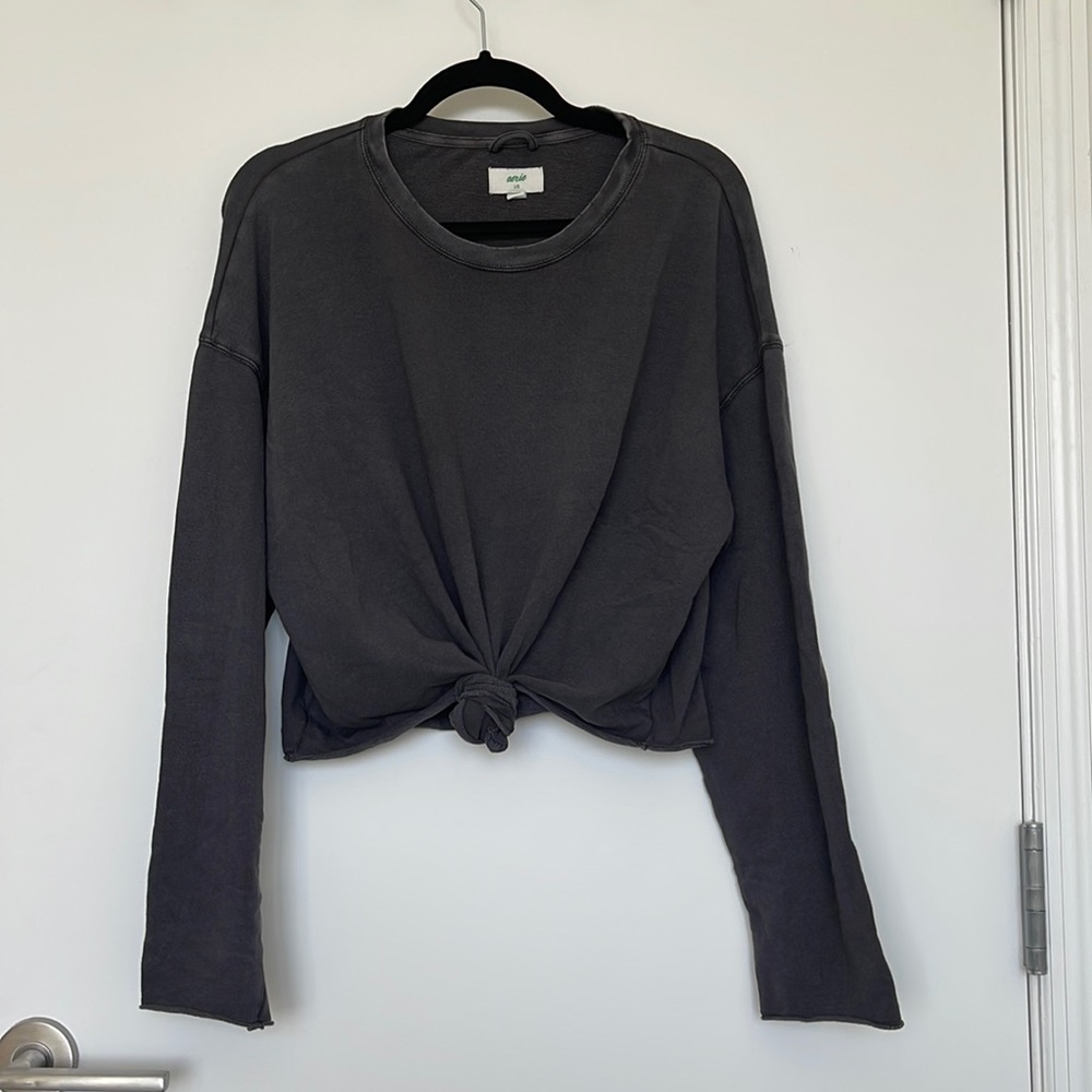 Aerie cropped knot long sleeve